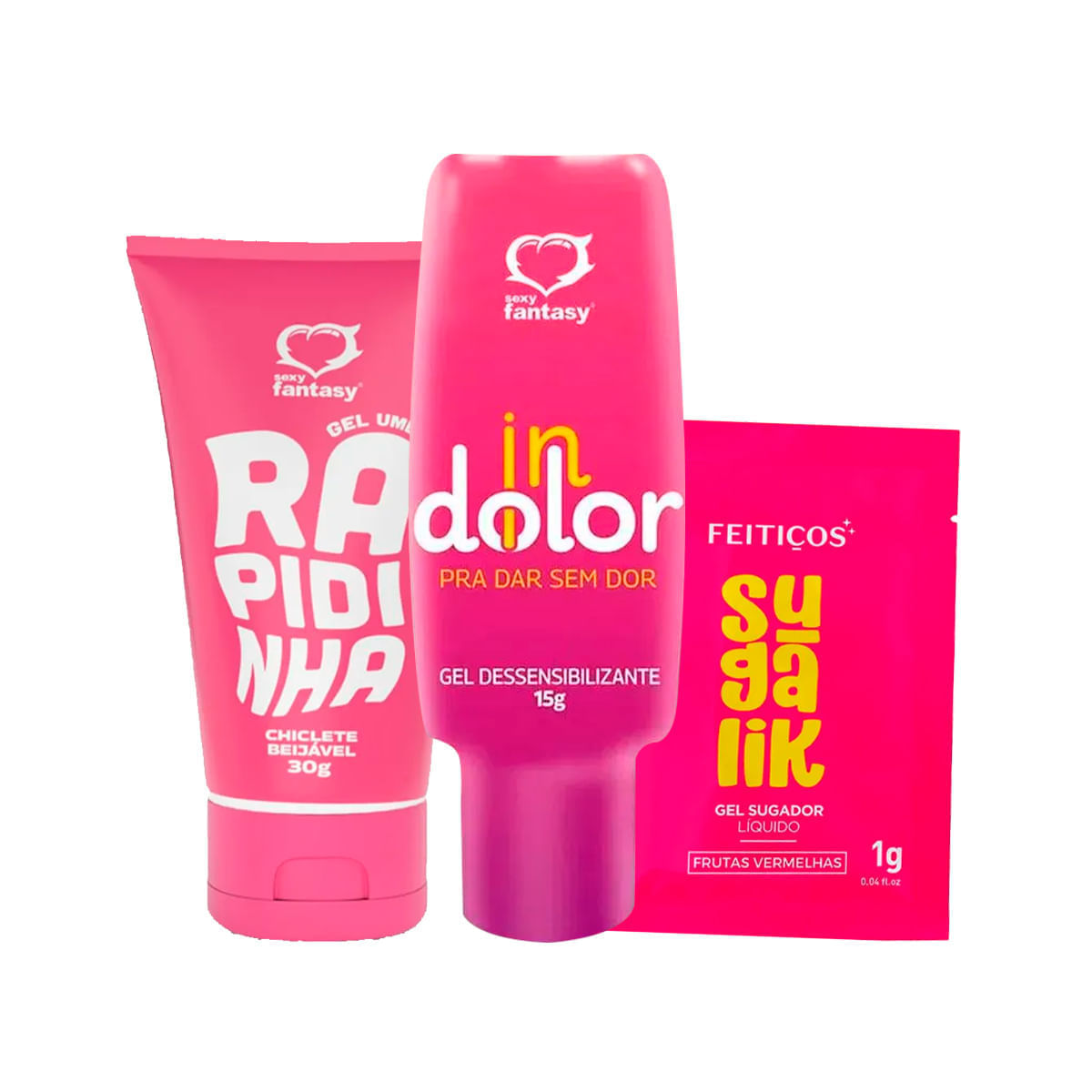 Kit com Rapidinha Sachê Sugalik e InDolor