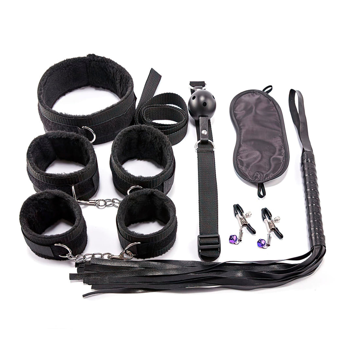 Kit Sado Bondage com 7 Acessórios Vip Mix