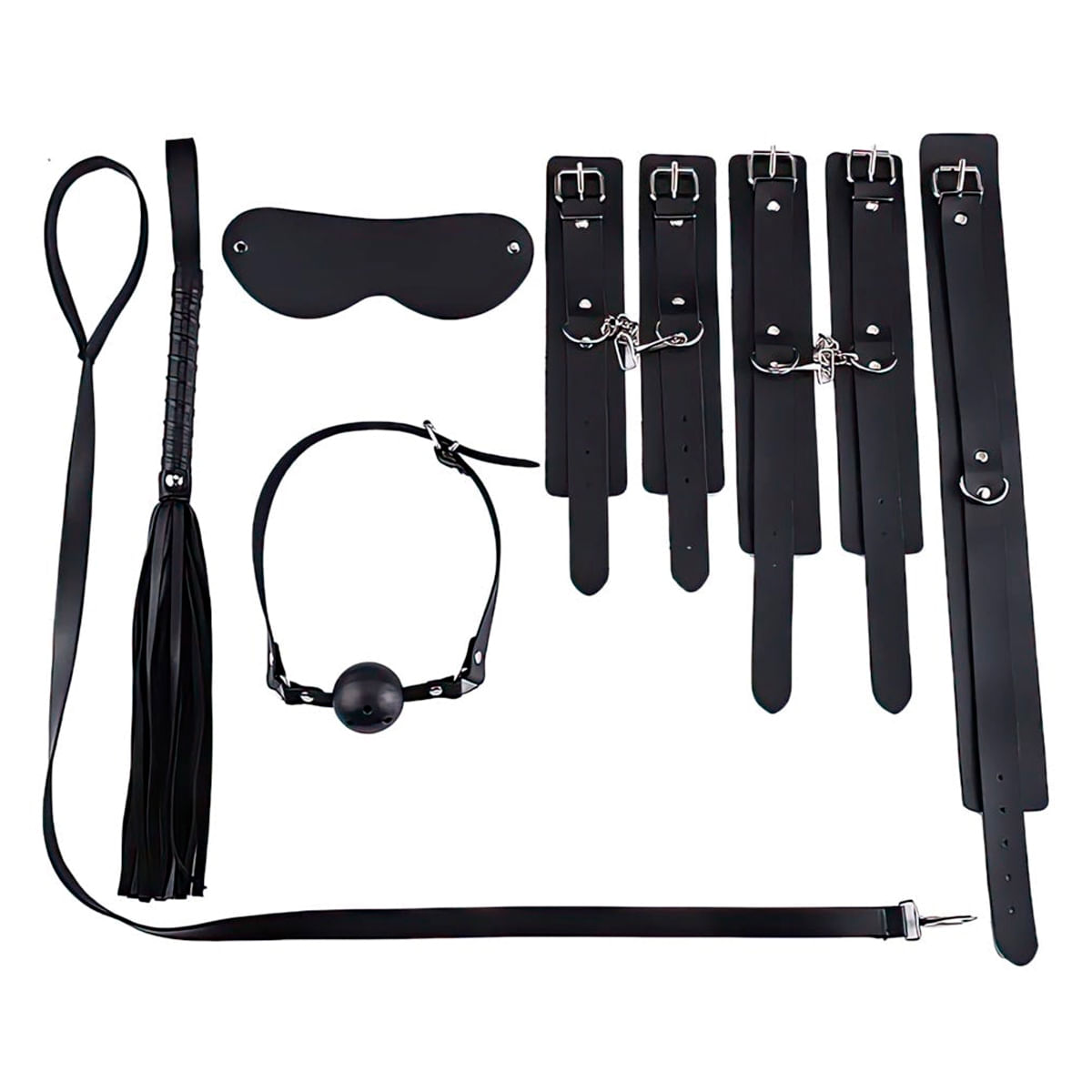 Kit Sado Bondage com 7 Acessórios Diferentes Vip Mix