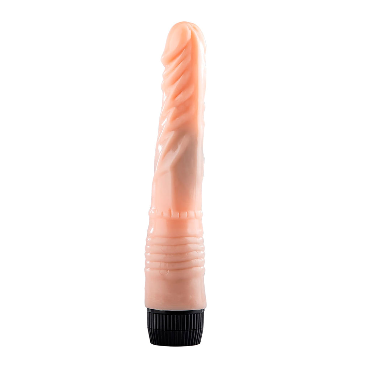 Pênis Realístico Anatômico Texturizado 21x3,5 cm com Vibrador Multivelocidade Vip Mix
