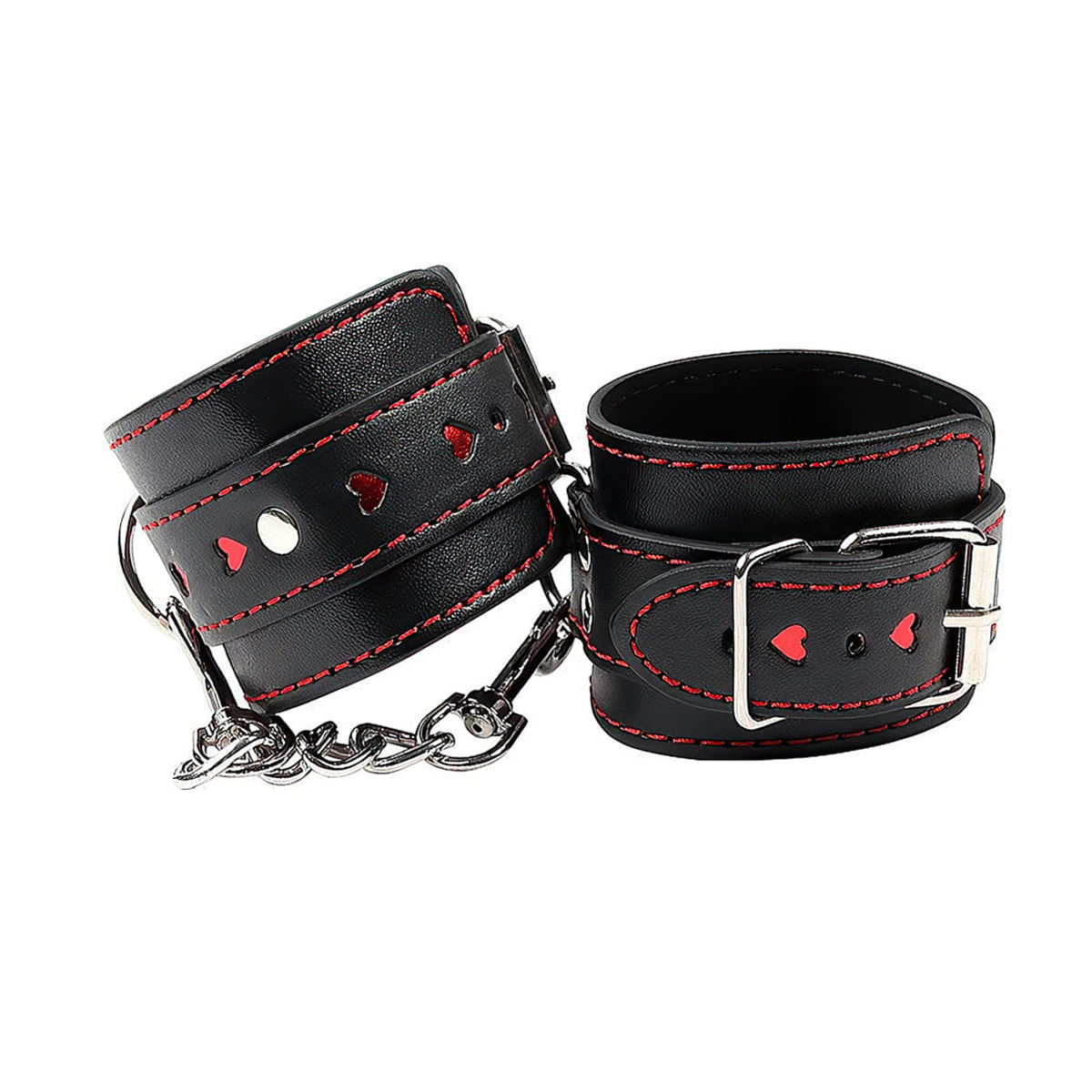 Algemas com Corrente Fivelas e Corações Bondage e BDSM Vip Mix