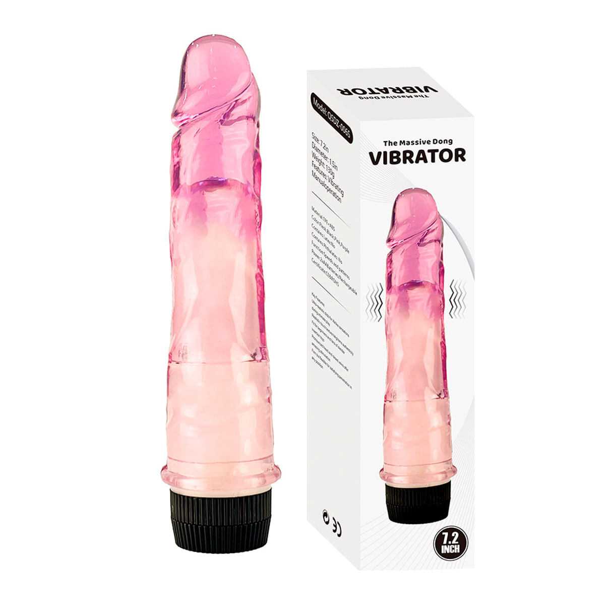 Pênis Realístico Anatômico 18,5x4cm com Vibrador Multivelocidade Vip Mix
