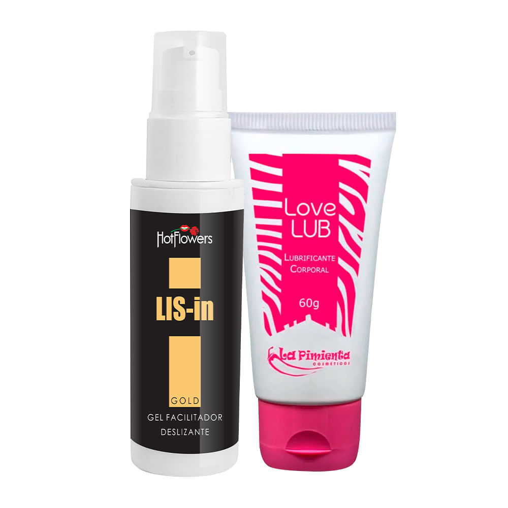 Duplinha com LIS-In Dessensibilizante Anal e Love Lub Lubrificante Neutro