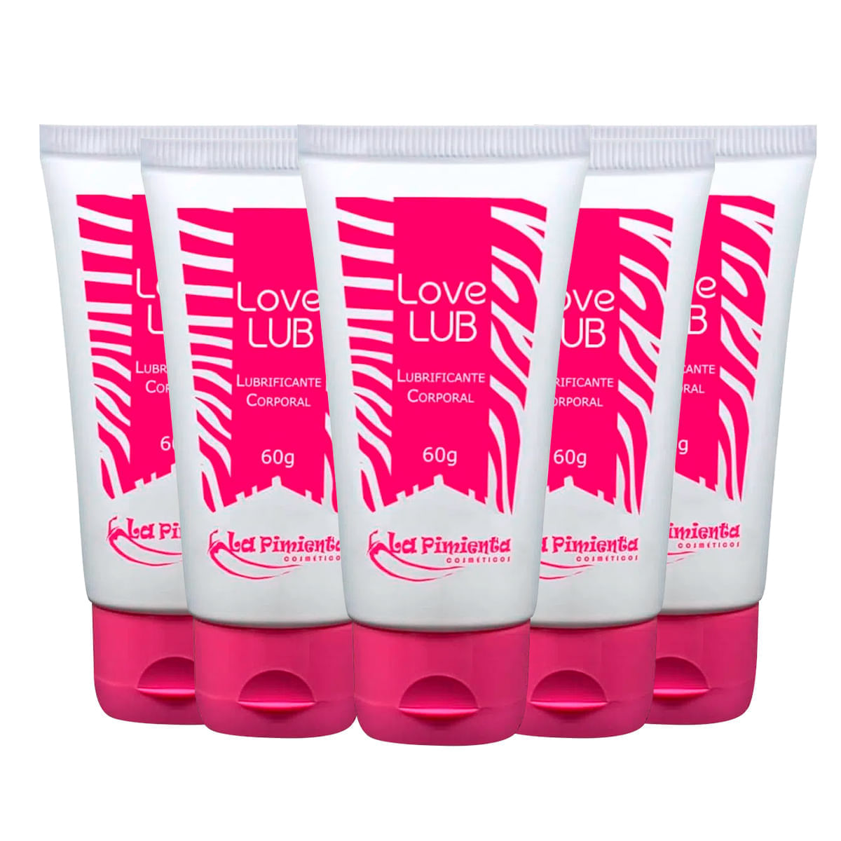 Kit com 5 Love Lub Lubrificante Corporal Neutro