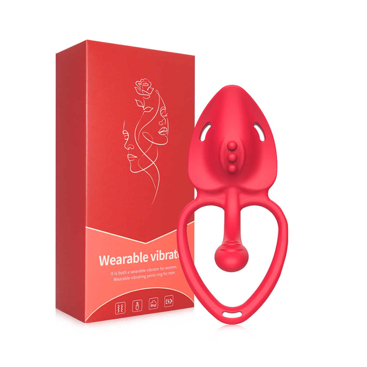 Cinta Vibratória Unissex 2 em 1 Com Estimulador Vaginal e com Controle via APP Vip Mix