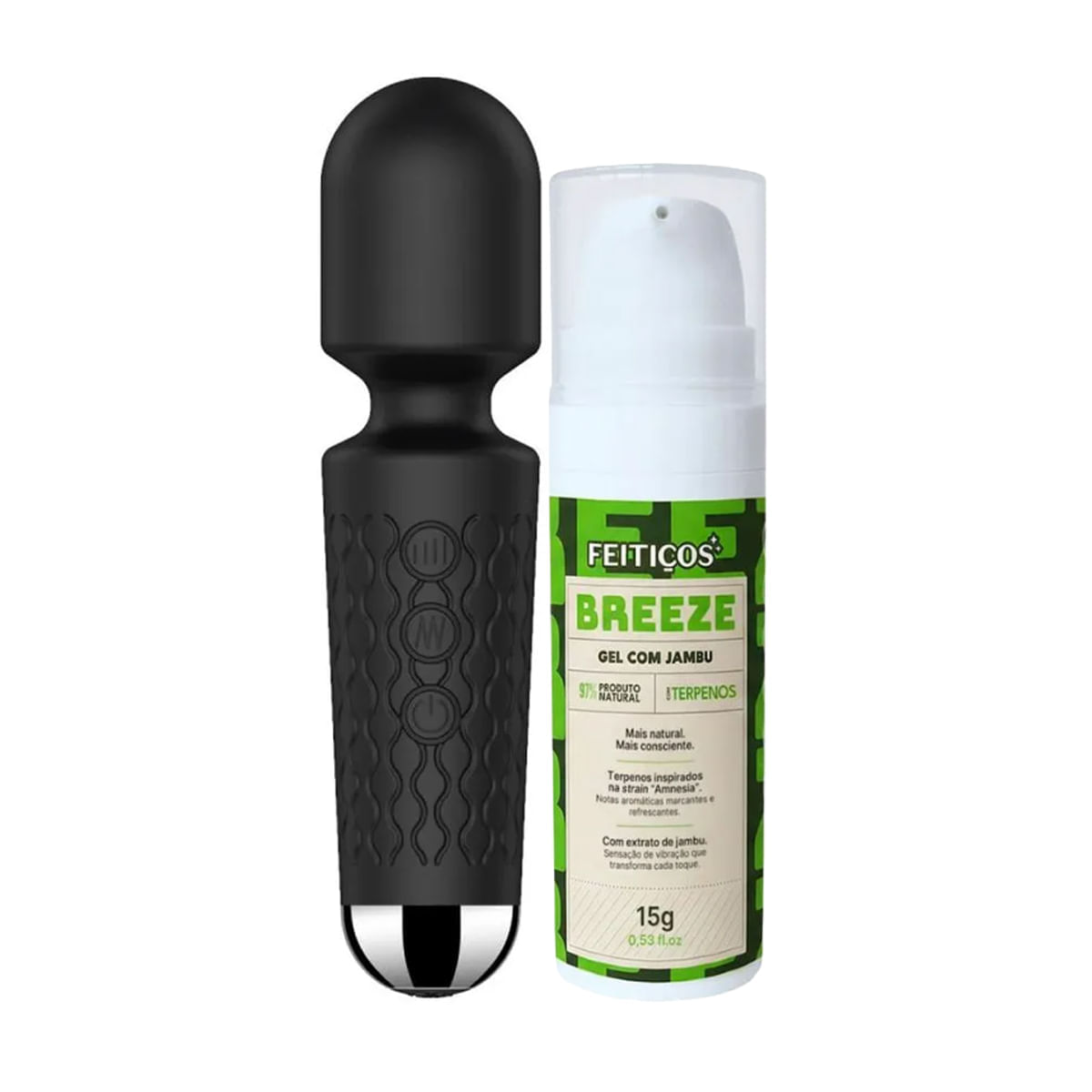 Duplinha com Breeze Excitante em Gel e Mini Varinha Mágica