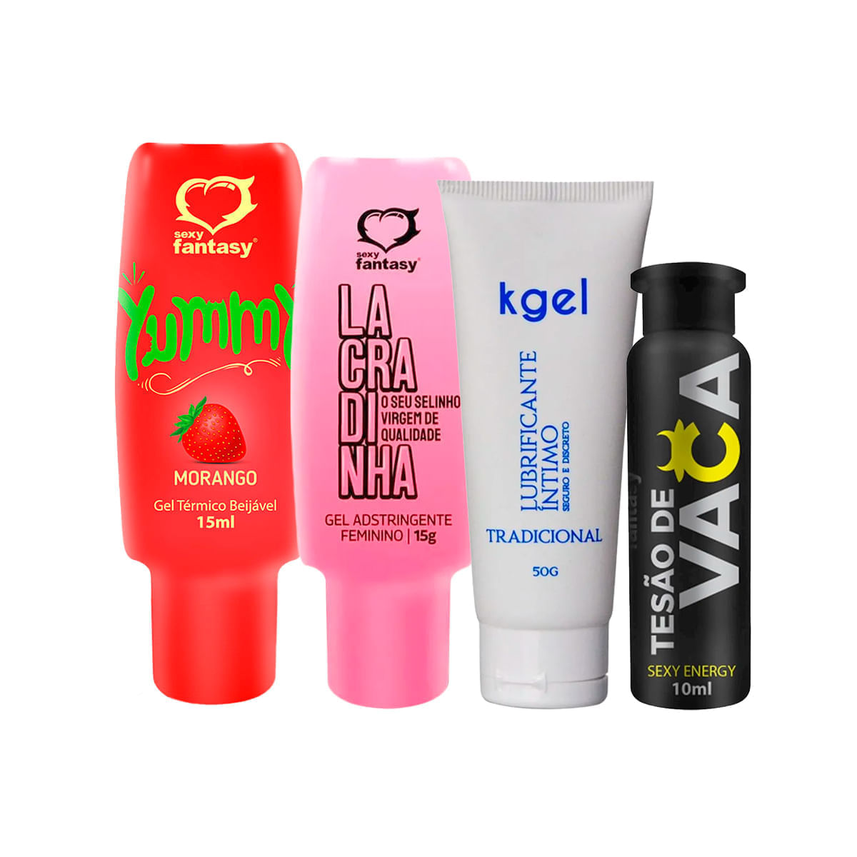 Kit com Yummy Lacradinha Tesão de Vaca KGEL