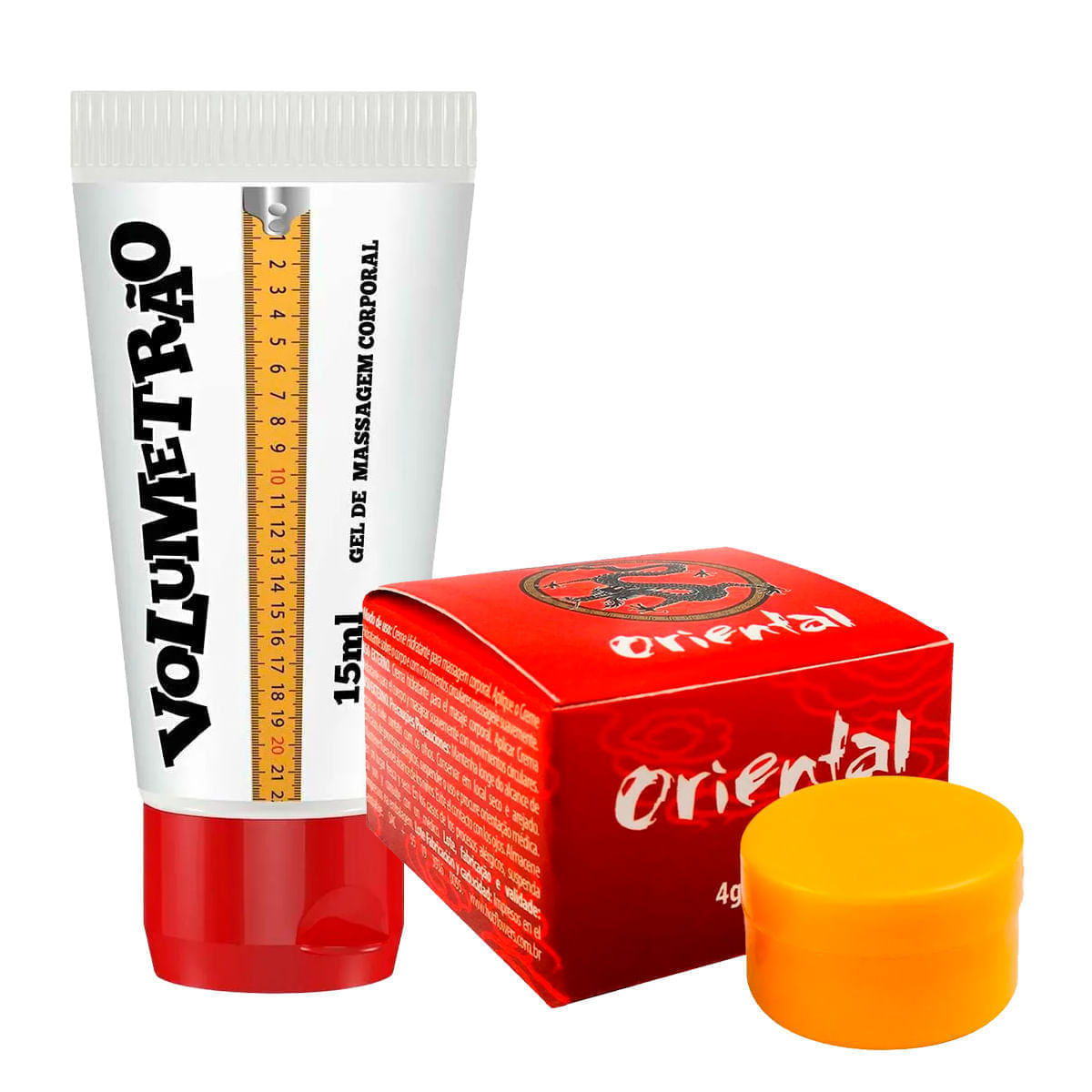 Duplinha com Volumetrão Gel Vasodilatador e Pomada Oriental Creme de Massagem