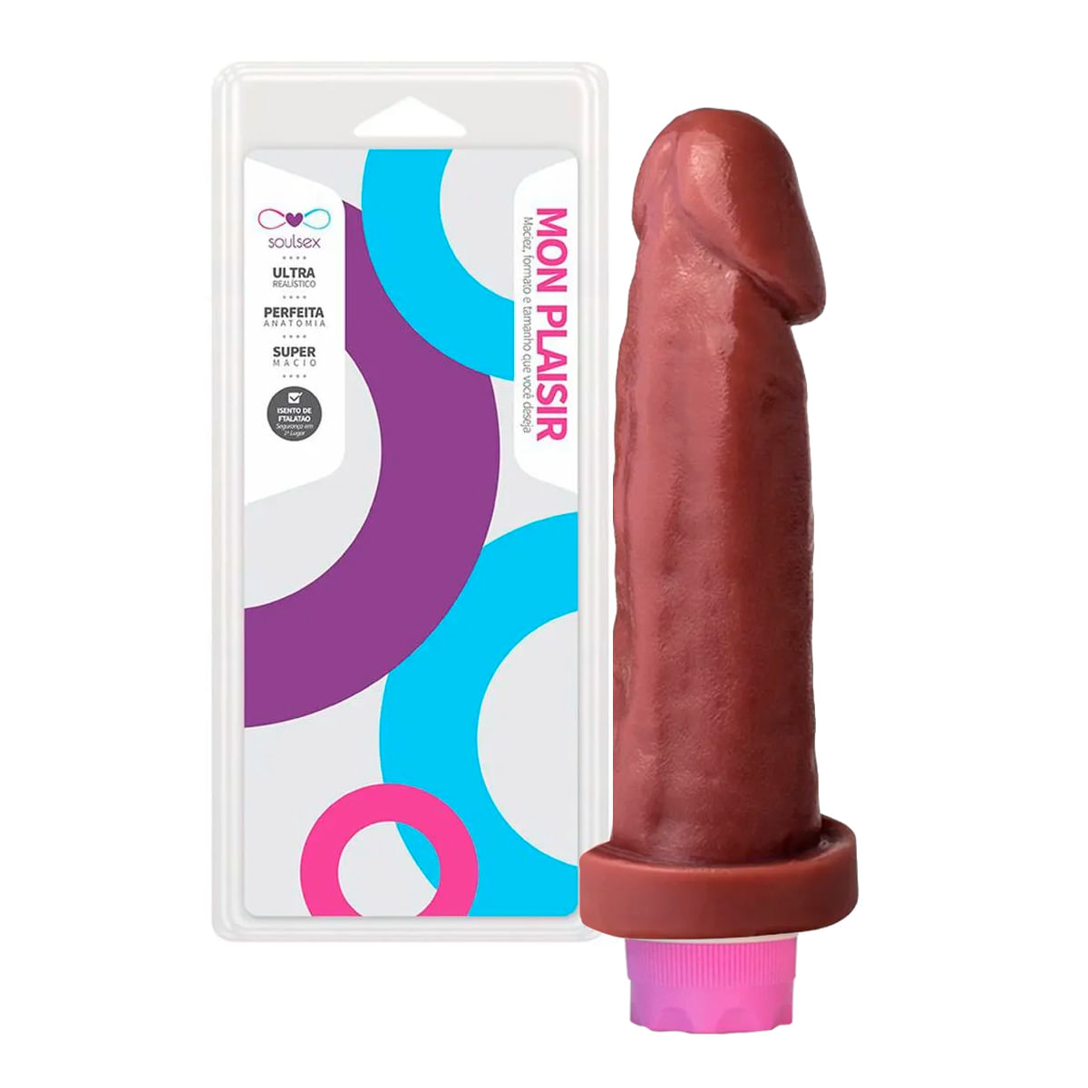 Mon Plaisir Prótese Realística com Vibrador 17 X 4,5 cm Soulsex