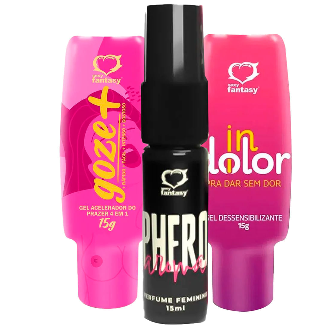 Kit com Perfume Phero Goze + e InDolor