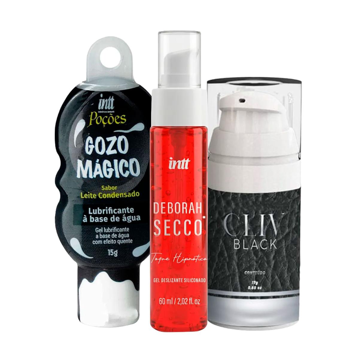 Kit com Toque Hipnótico Deborah Secco Gozo Mágico e Cliv Black