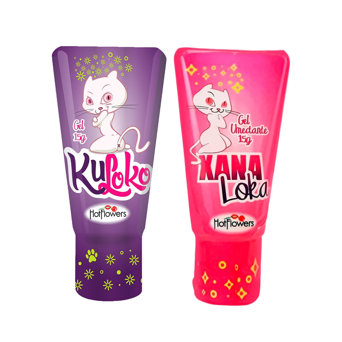 Kit com Xana Loka Excitante e Kuloko Dessensibilizante Anal