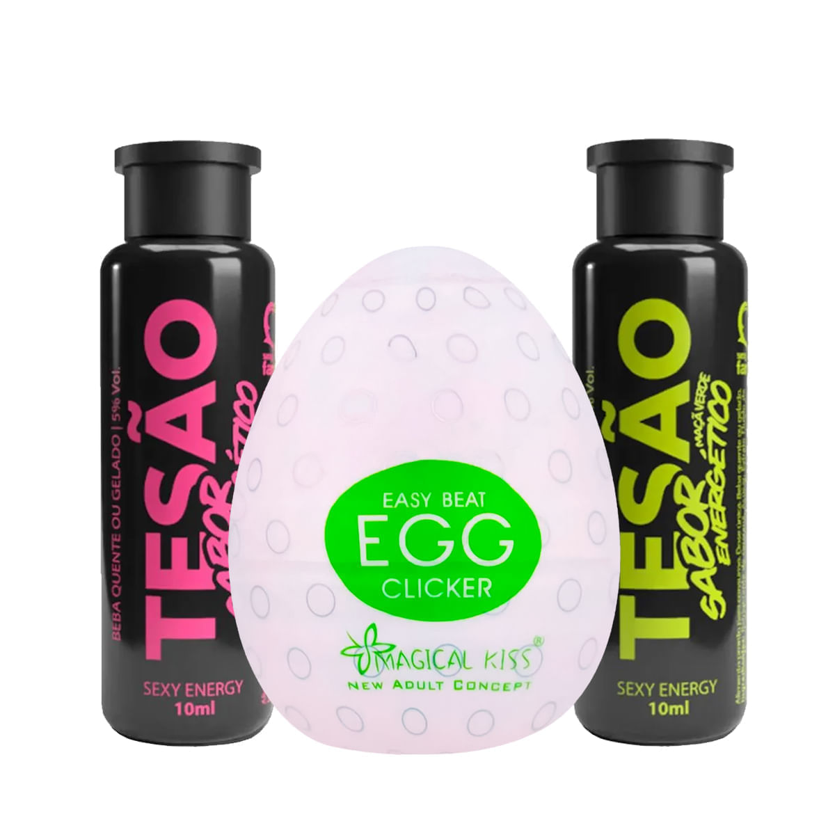 Kit com Tesão Sabor Energético e Egg Clicker