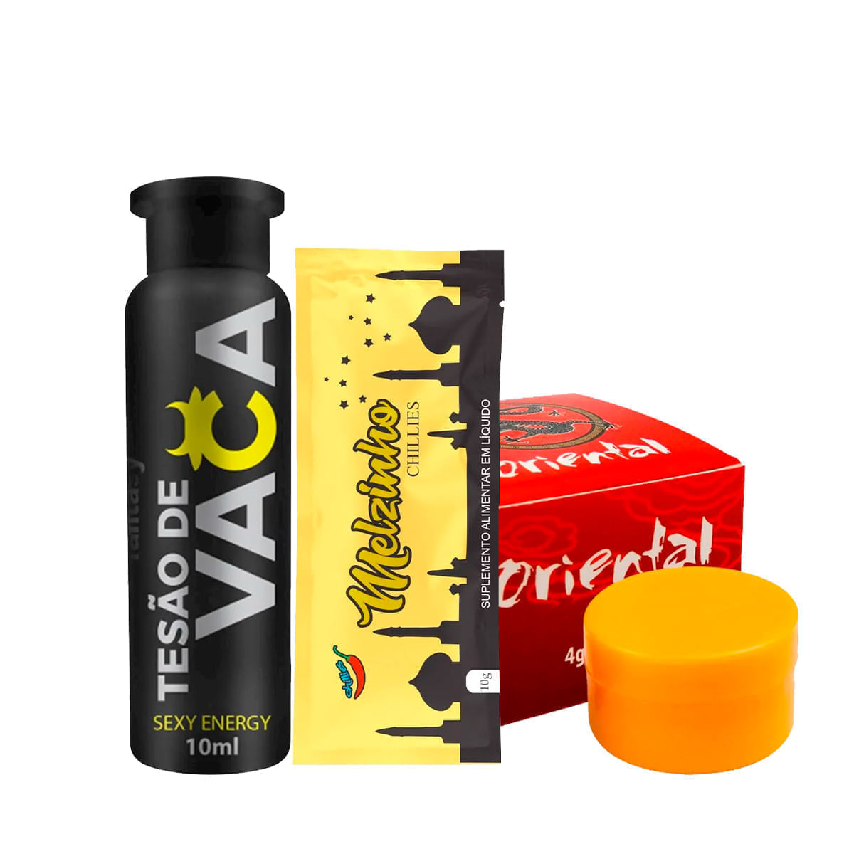 Kit com Tesão de Vaca Pomada Oriental e Melzinho Árabe