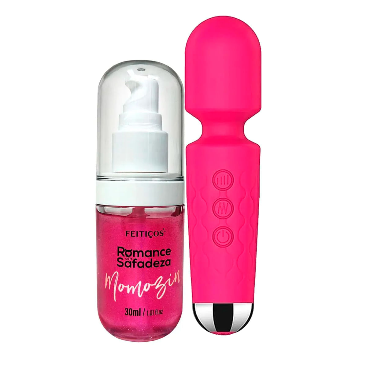 Duplinha com Romance com Safadeza Momozin Calda Estimulante e Mini Varinha Mágica Recarregável