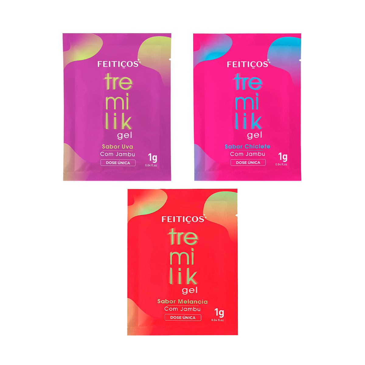 Sachê Tremilik Gel Vibrador Líquido Beijável 1g Feitiços