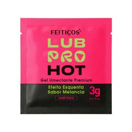 Sachê LubPro Hot Premium Lubrificante Efeito Quente com Sabor 3g Feitiços Aromáticos