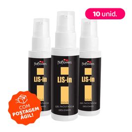 Kit com 10 LIS-In Gel Dessensibilizante Anal