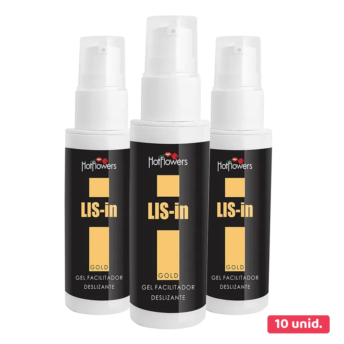 Kit com 10 LIS-In Gel Dessensibilizante Anal