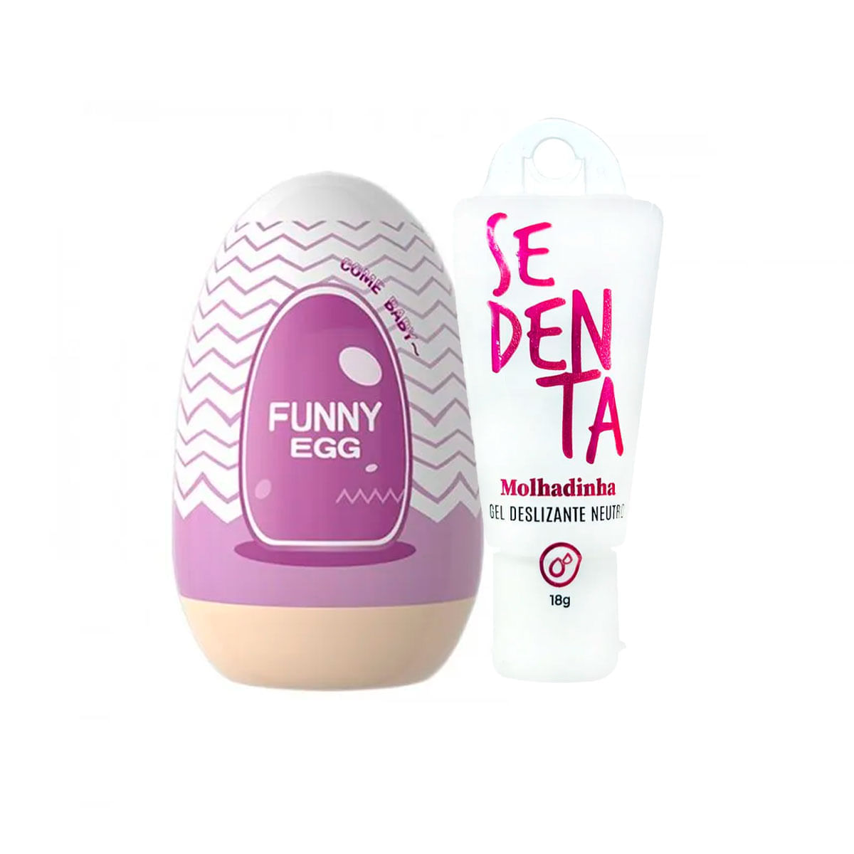 Duplinha com Funny Egg Masturbador Masculino e Gel Deslizante Sedenta Molhadinha