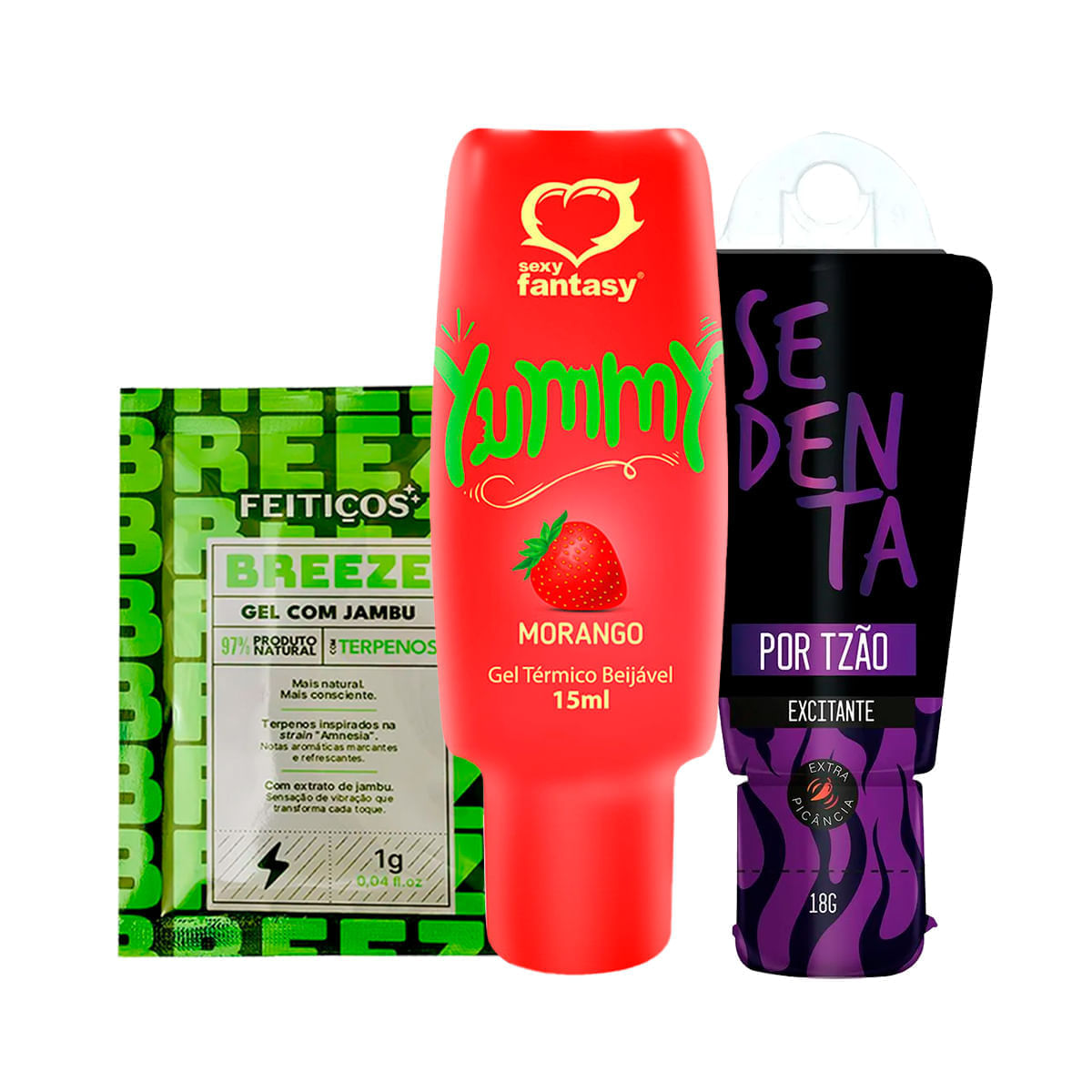 Kit com Yummy Sachê Breeze Excitante e Sedenta por Tesão