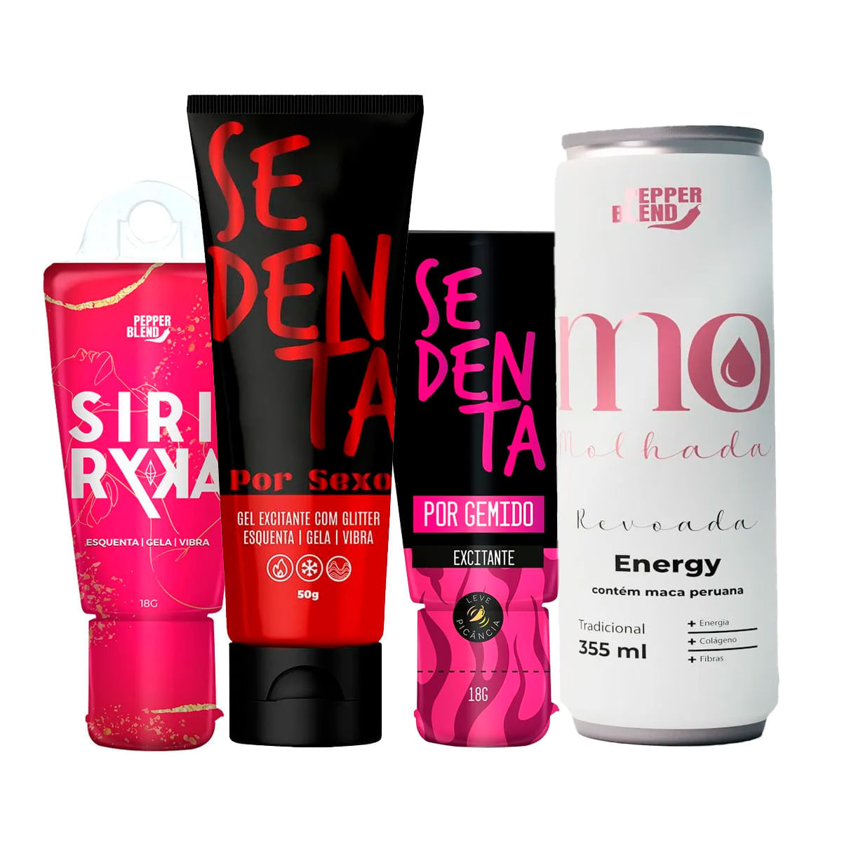 Kit com Sedenta Por Sexo Siri Ryca Sedenta por Gemido e Energético Revoada