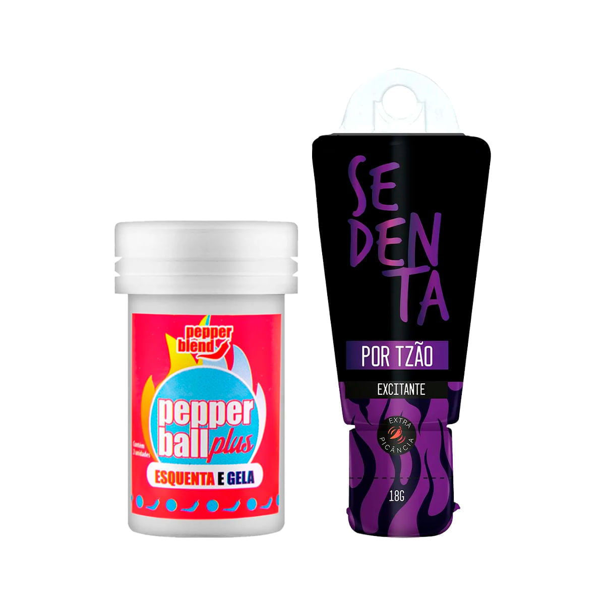 Duplinha com Pepper Ball Plus Esquenta e Esfria e Sedenta por Tesão Excitante com Picância Intensa