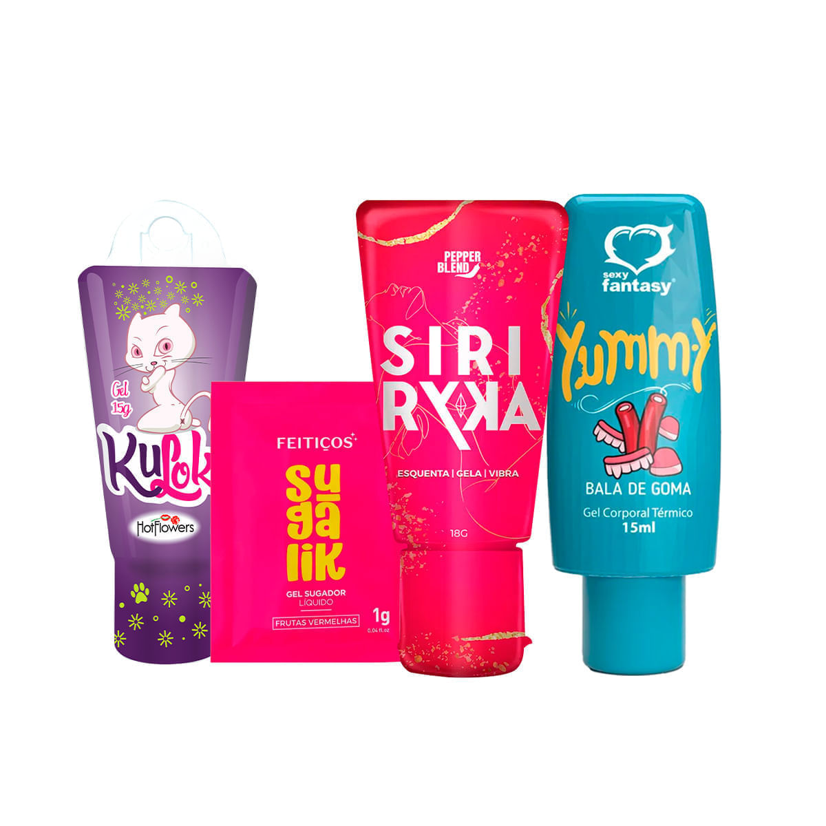 Kit com Kuloko Yummy Sachê Sugalik e Siri Ryka
