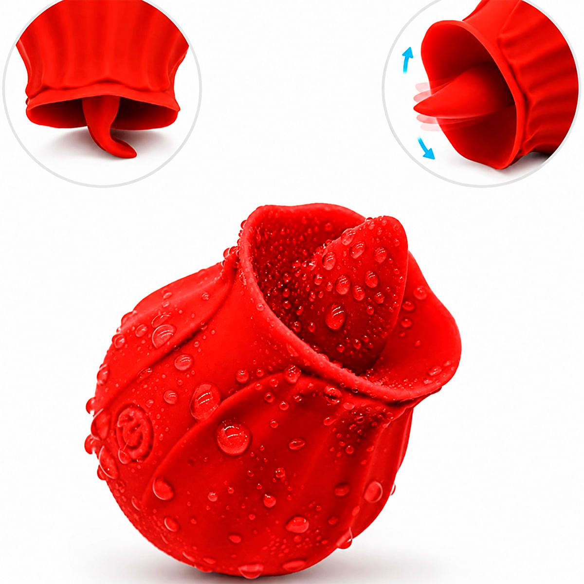 Mina Rose Rosa Estimuladora de Clitoris 10 Modos de Estimulação da Língua Sexy Import