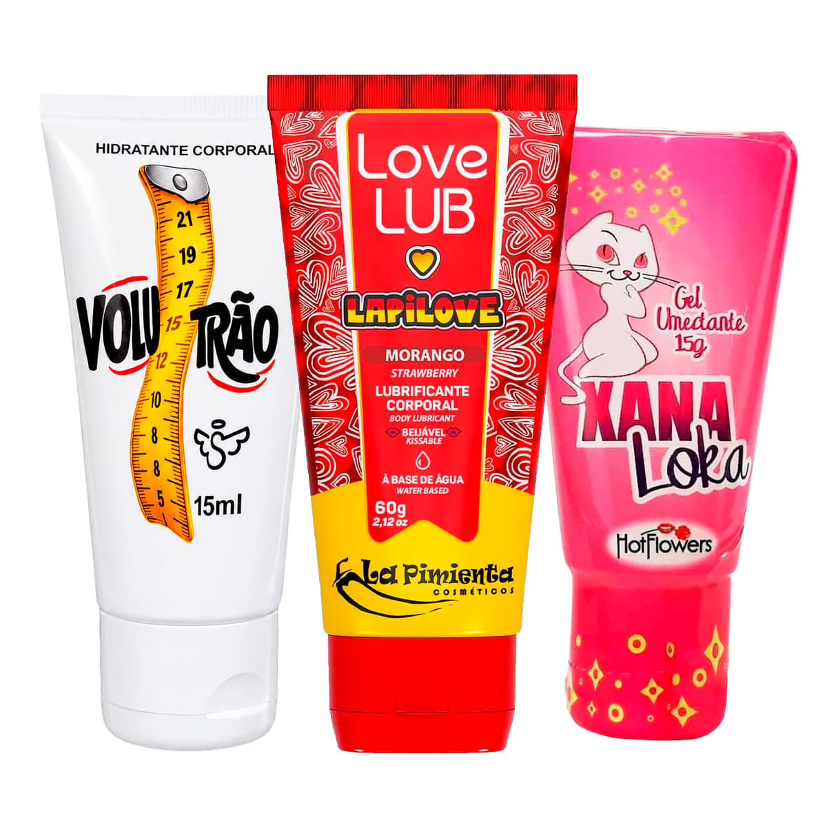 Kit com Love Lub LapiLove Volumetrão e Xana Loka