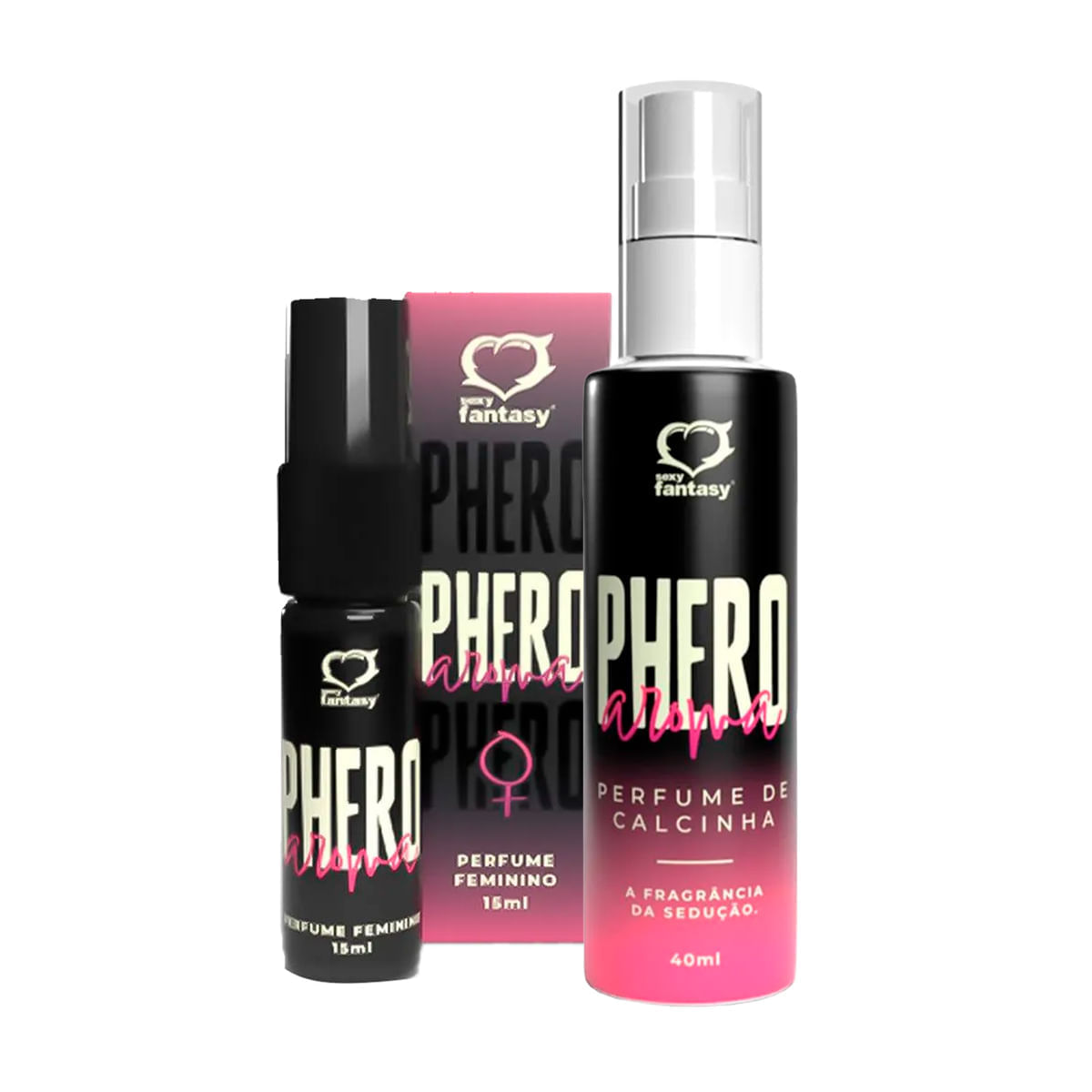 Duplinha com Perfume Phero Feminino e Phero Feminino Perfume de Calcinha