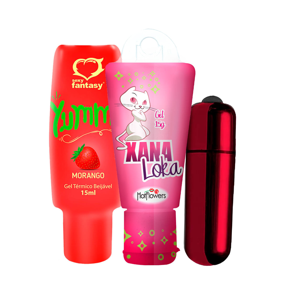 Kit com Power Bullet Mini Xana Loka e Yummy