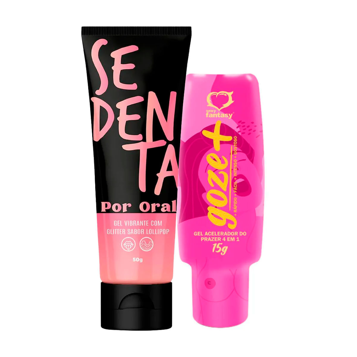 Duplinha com Sedenta Por Oral Gel Comestível e Goze + Gel Acelerador do Prazer