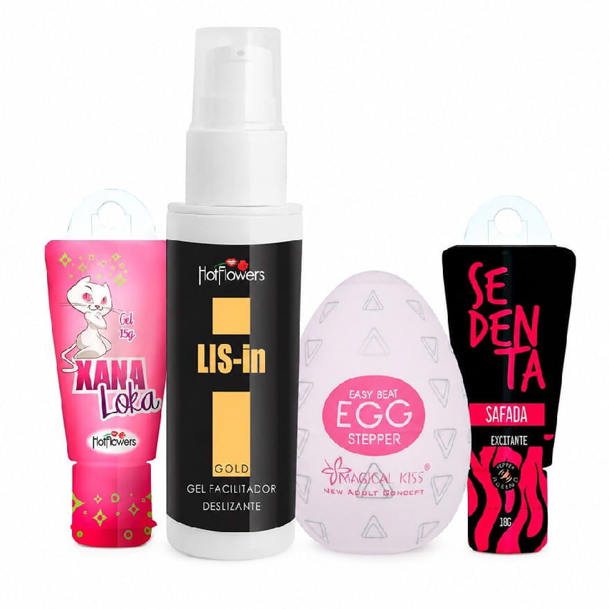 Kit com LIS-In Egg Sedenta Safada e Xana Loka