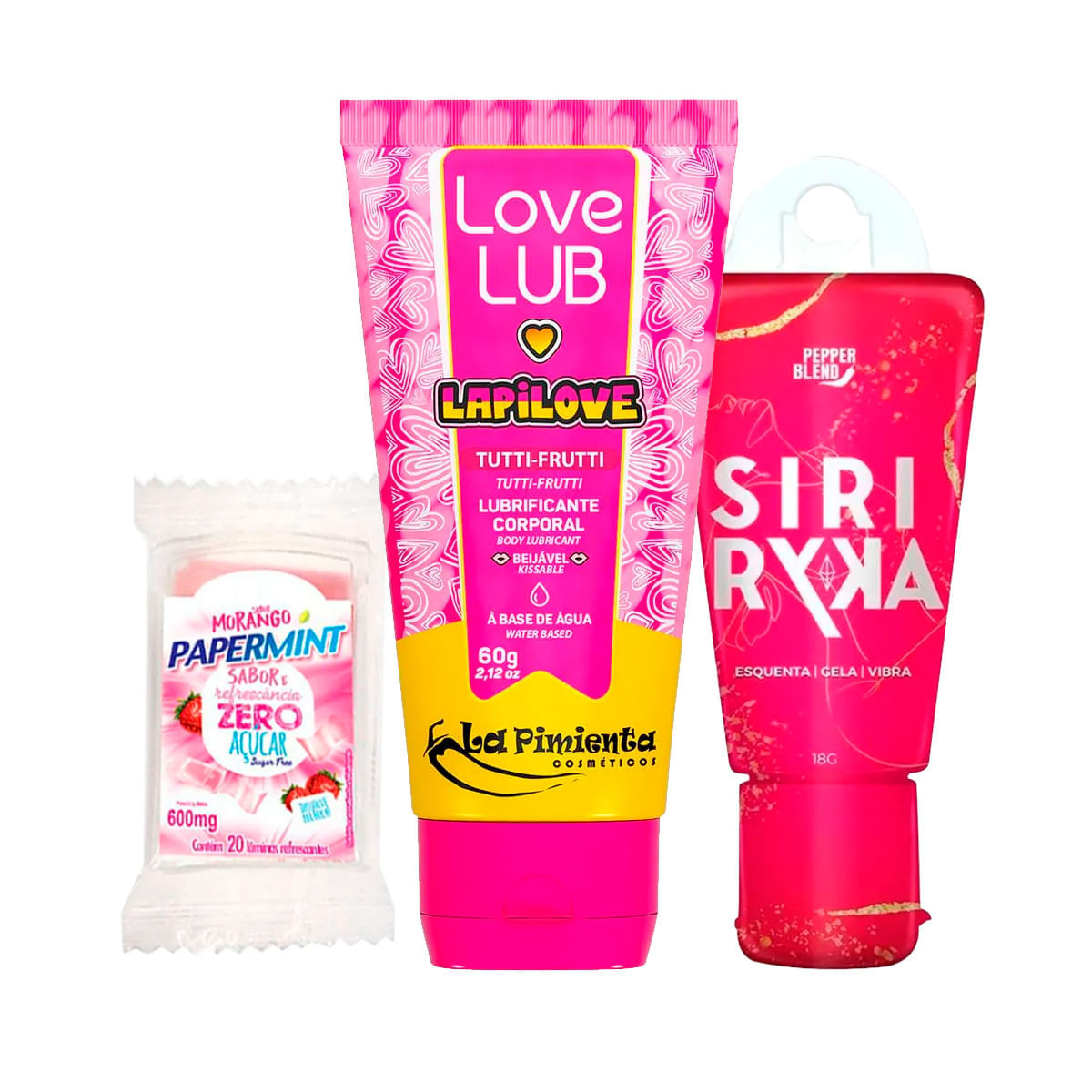 Kit com Love Lub LapiLove Papermint Lâminas e Siri Ryka