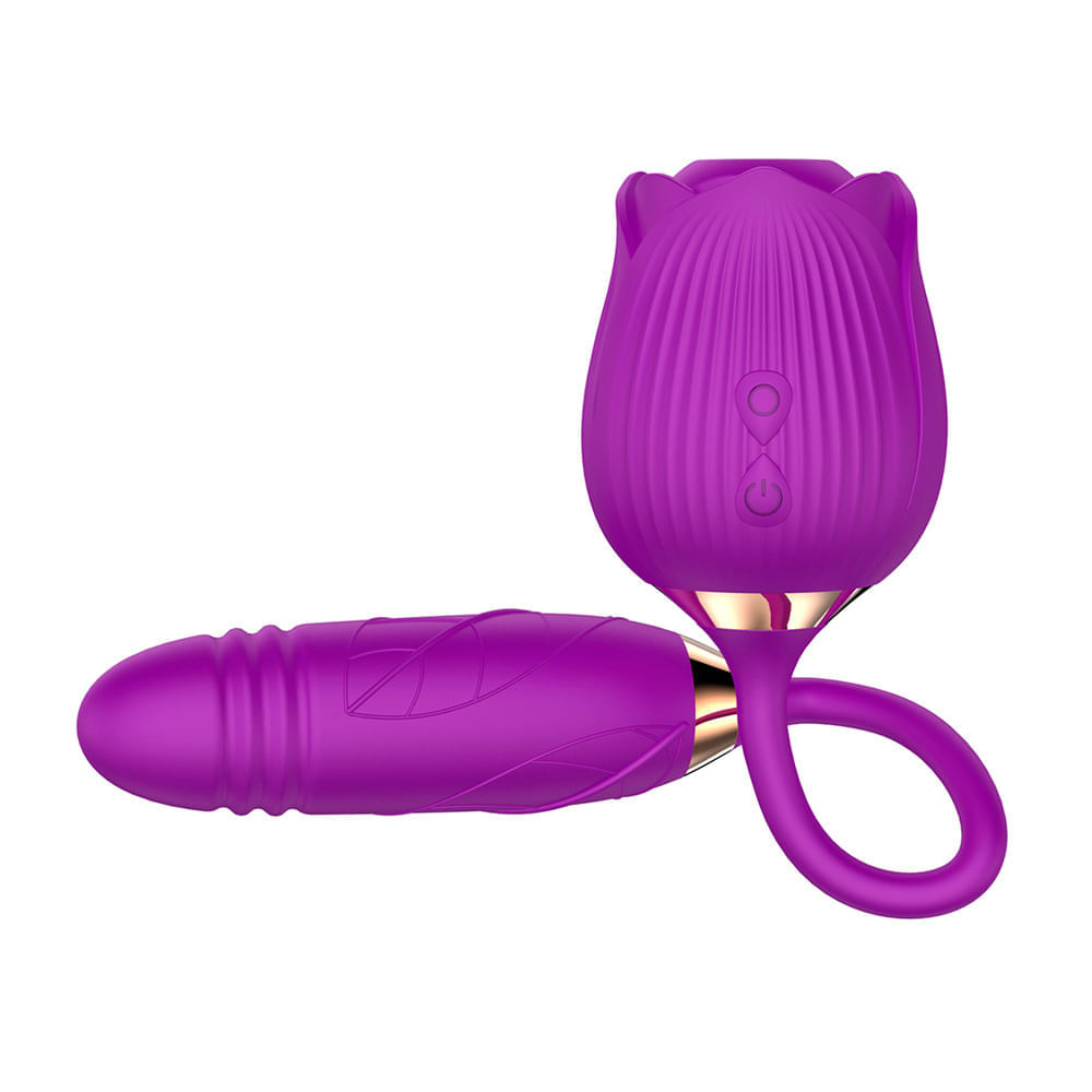 Vibrador Duplo com 10 Modos de Vibração, Pulsação e Vai e Vem Vip Mix
