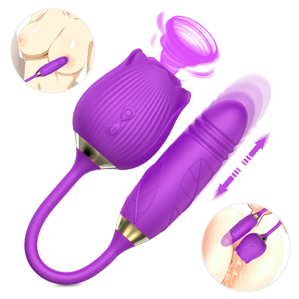 Vibrador Duplo com 10 Modos de Vibração, Pulsação e Vai e Vem Vip Mix
