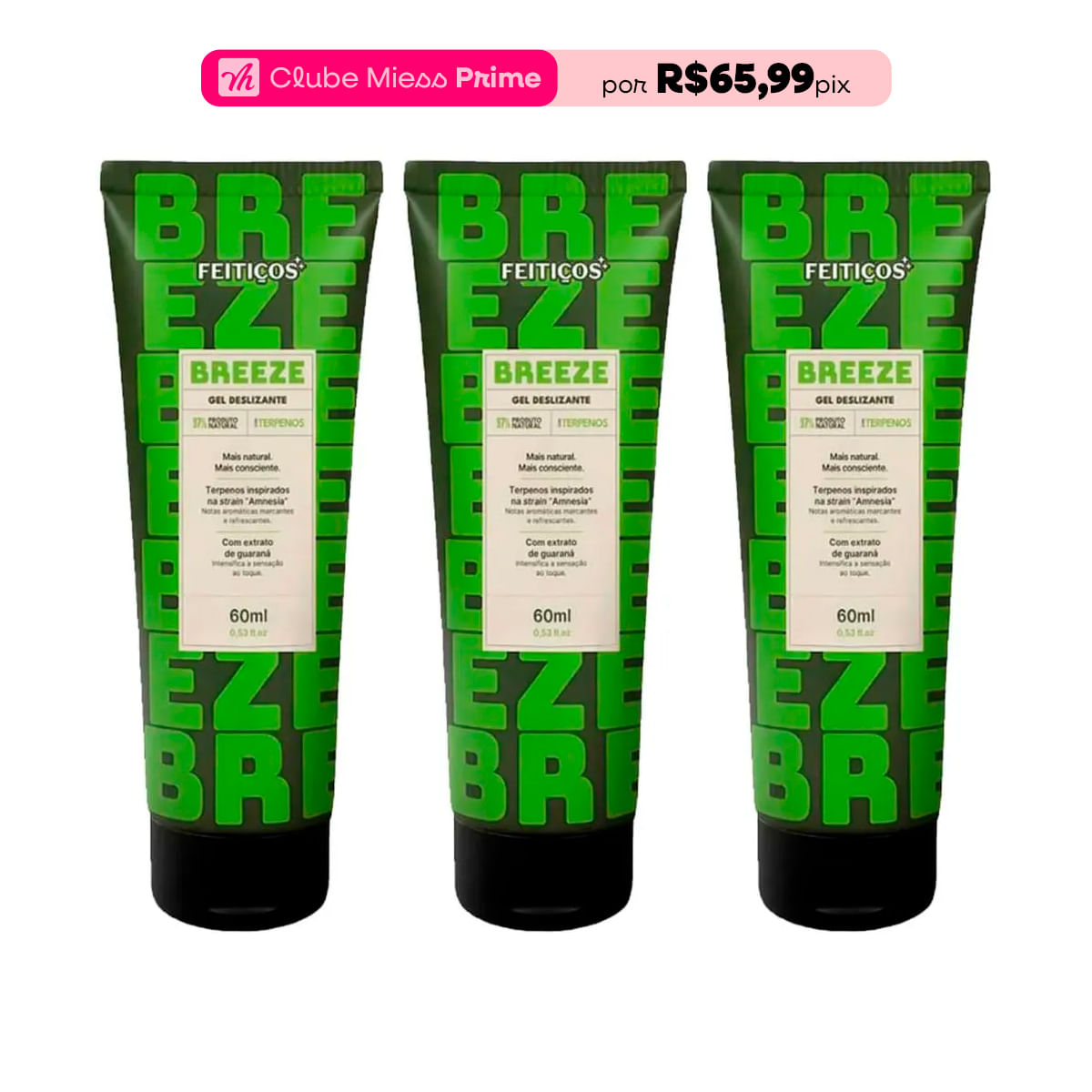 Kit com 03 Breeze Gel Deslizante Vasodilatador