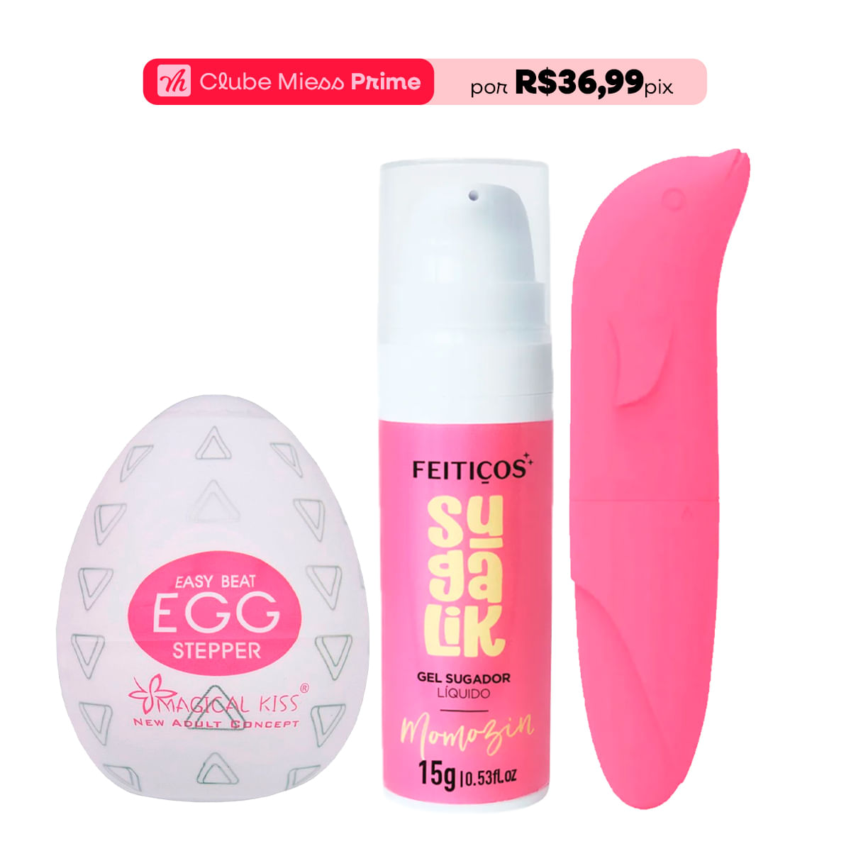 Kit com Sugalik Mini Varinha Mágica e Sachê Tremilik