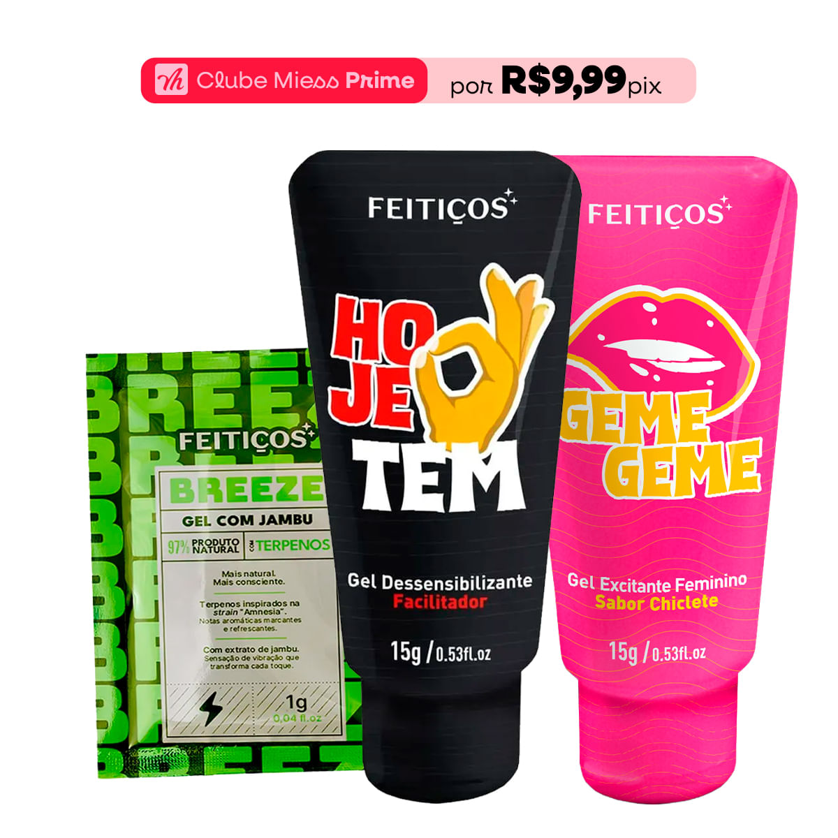 Kit com Sugalik Mini Varinha Mágica e Sachê Tremilik