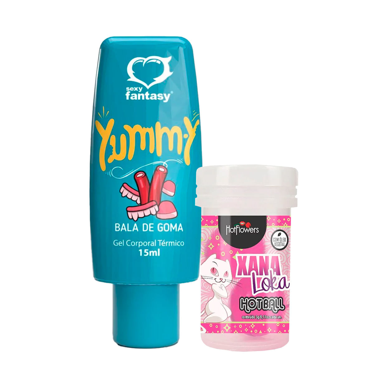 Duplinha com Yummy Gel Térmico e Hot Ball Xana Loka