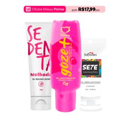 Kit com Sete Sensações Sedenta Molhada e Goze +