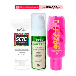 Kit com Sete Sensações Goze + e Breeze Excitante em Gel