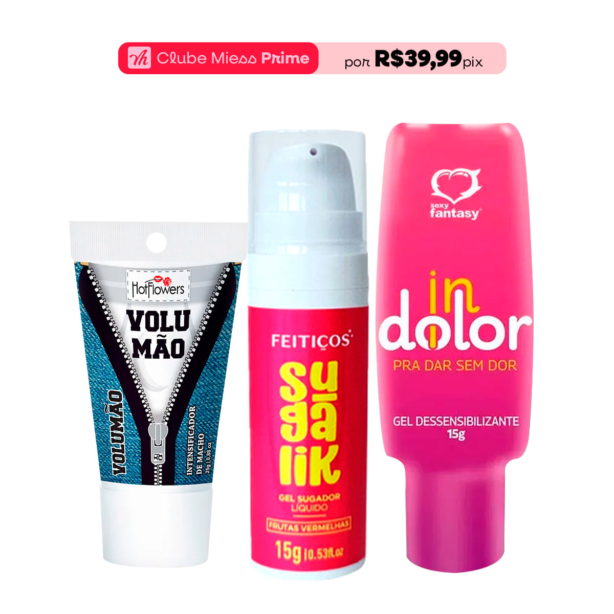 Kit com Indolor Volumão e Sugalik 15g