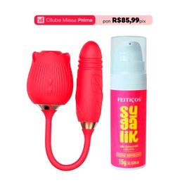 Duplinha com Sugalik e Vibrador Formato de Rosa