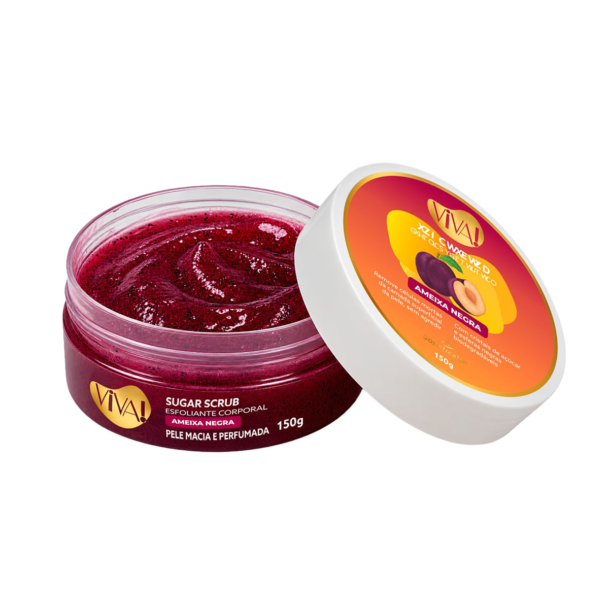 Esfoliante Corporal Sugar Scrub Ameixa Negra Coleção Viva! 150g Sofisticatto