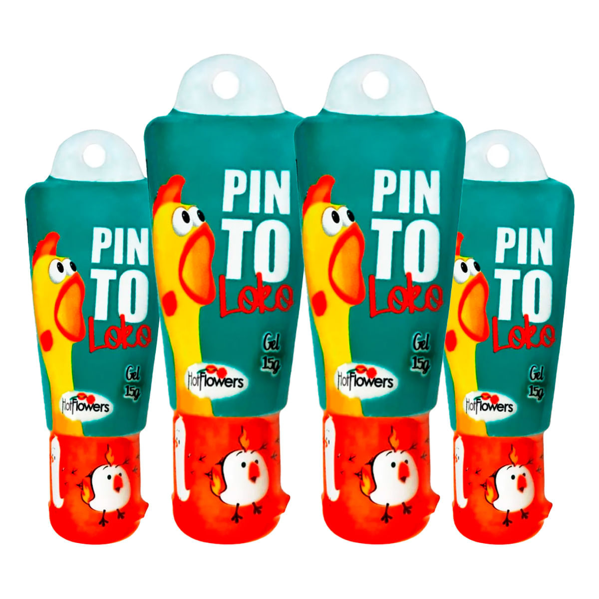 Kit com 4 Pinto Loko Gel Estimulante Masculino