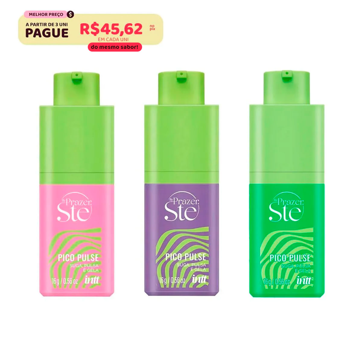 Pico Pulse Gel Sugador Unissex Suga Pulsa e Gela 16g Intt