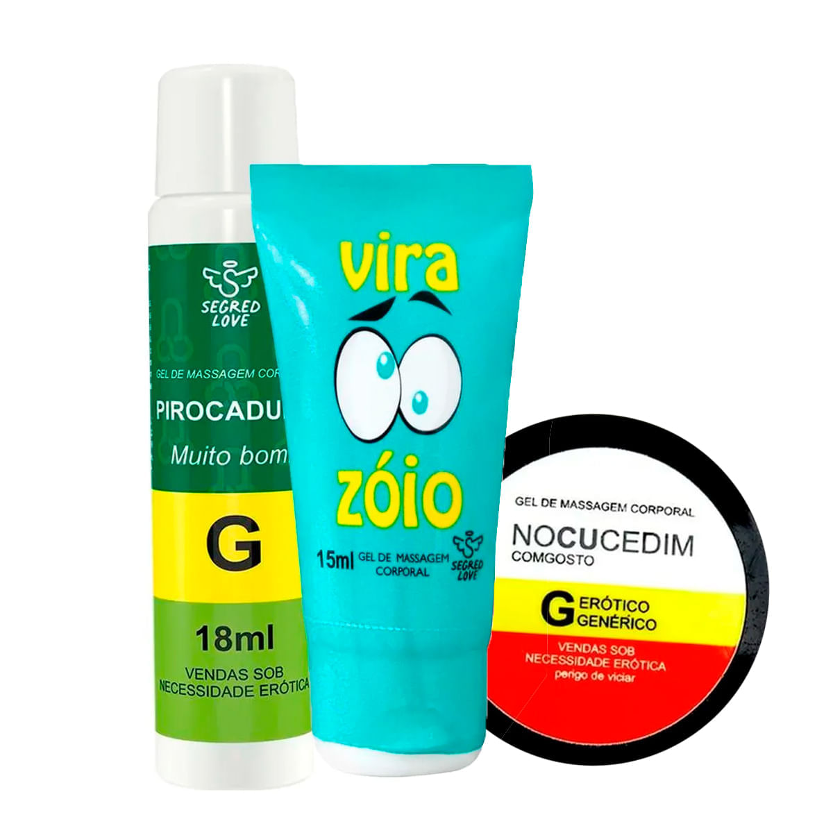 Kit com Pirocadura, Nocucedim e Vira Zóio