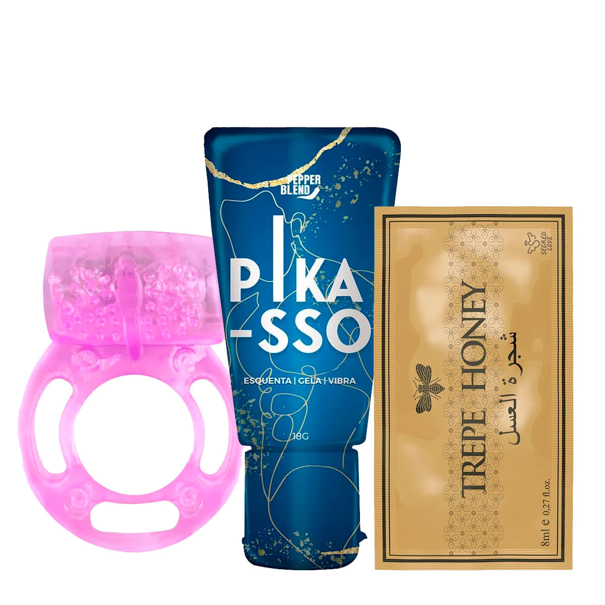 Kit com MyRing Anel Peniano Pikasso Excitante Trepe Honey Estimulante